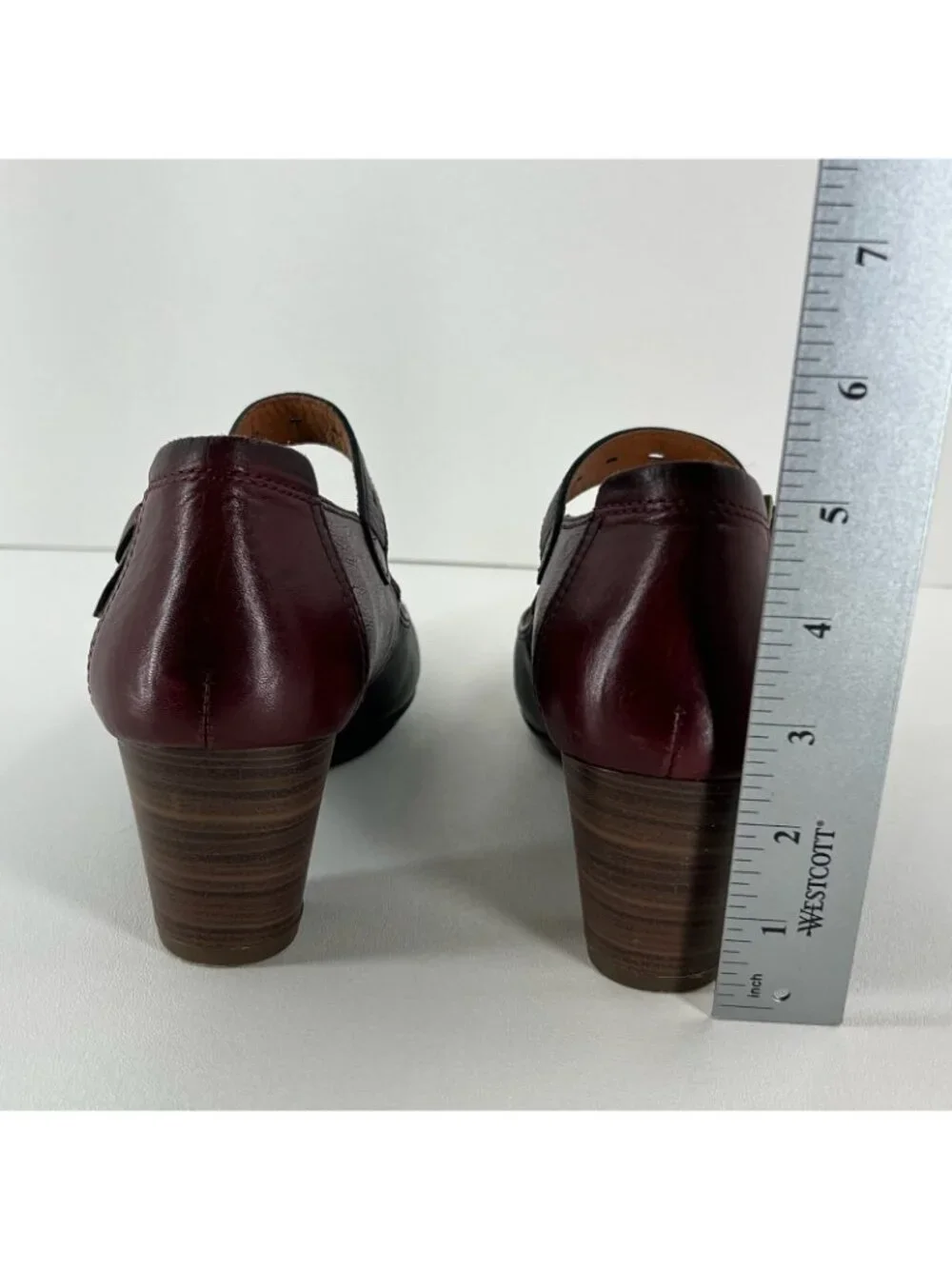 Pikolinos Segovia Mary Jane Pumps Womens 41 US 10 Leather Block Heels Burgundy